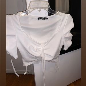 White crop top